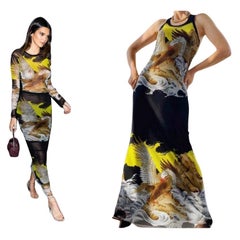 Jean Paul Gaultier JPG Soleil Golden Eagle Hawk Kendall Jenner Skirt Top Set