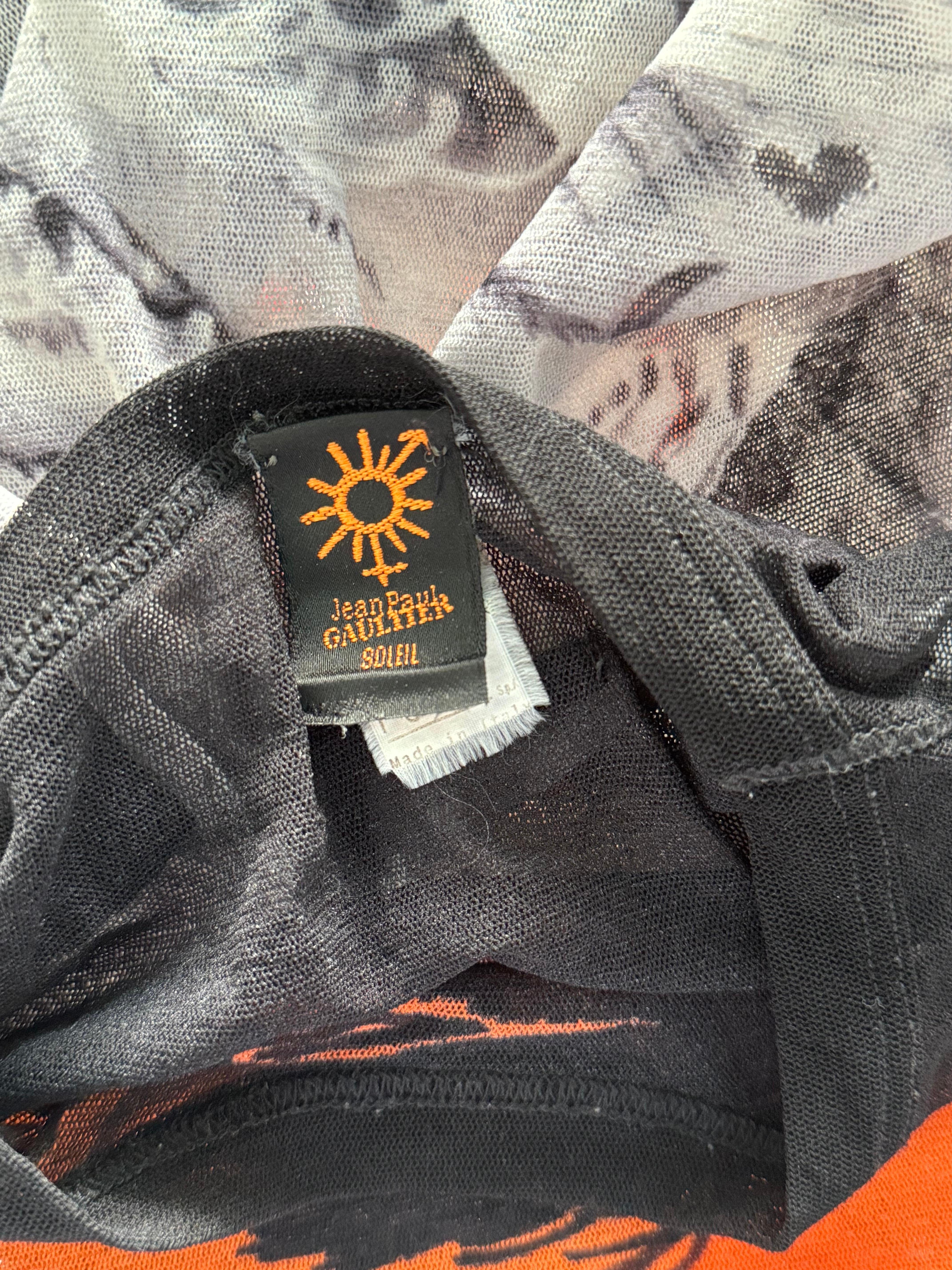 Jean Paul Gaultier JPG Soleil Mesh Eagle Tatoo Top For Sale 3