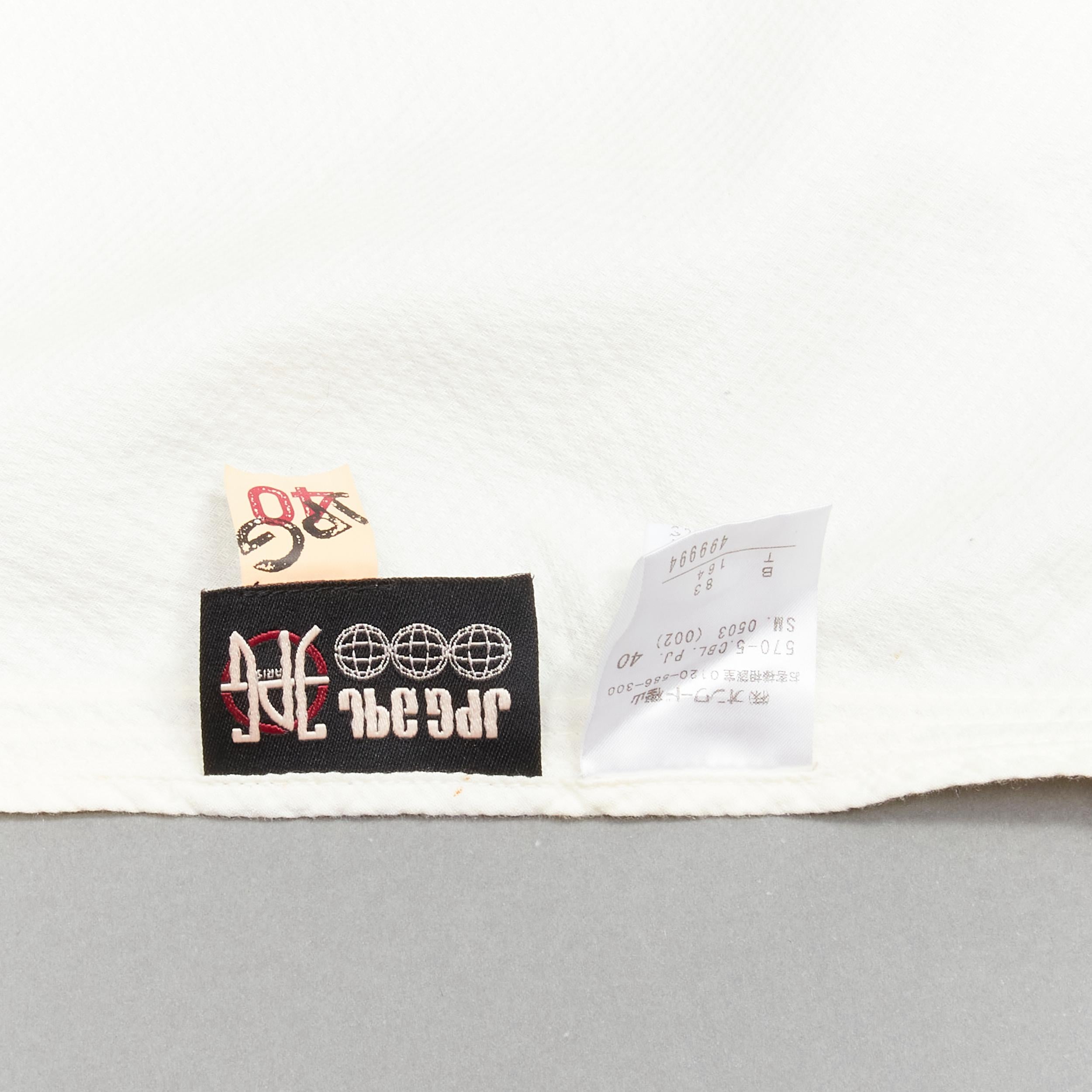 JEAN PAUL GAULTIER JPG Vintage cream embroidery handkerchief halter top IT40 S 4