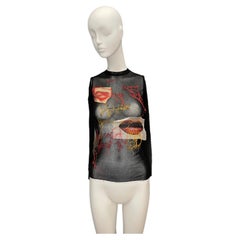 JEAN PAUL GAULTIER JPG by Gaultier Jeans, camicia vintage a maniche lunghe in rete