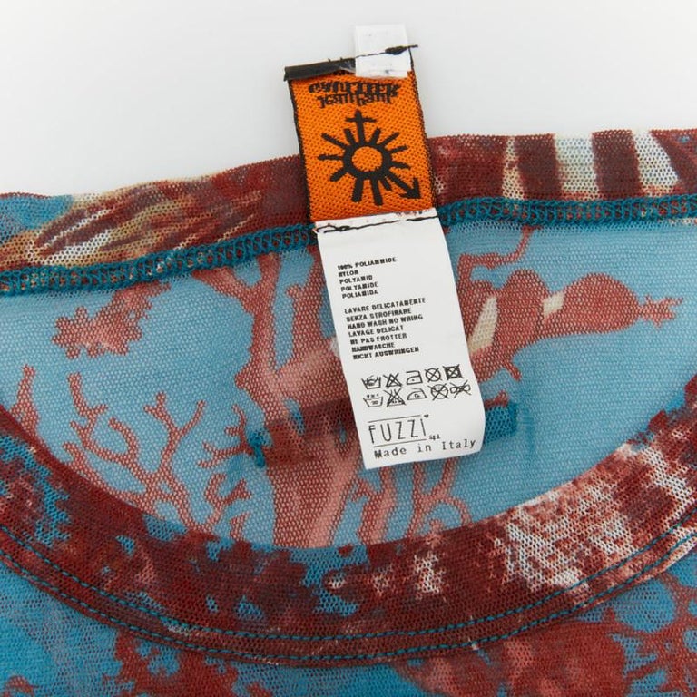 Haut Maille Vintage Jean Paul Gaultier - Col Rond, Motif Floral, Taille L - Occasion Très Bon état