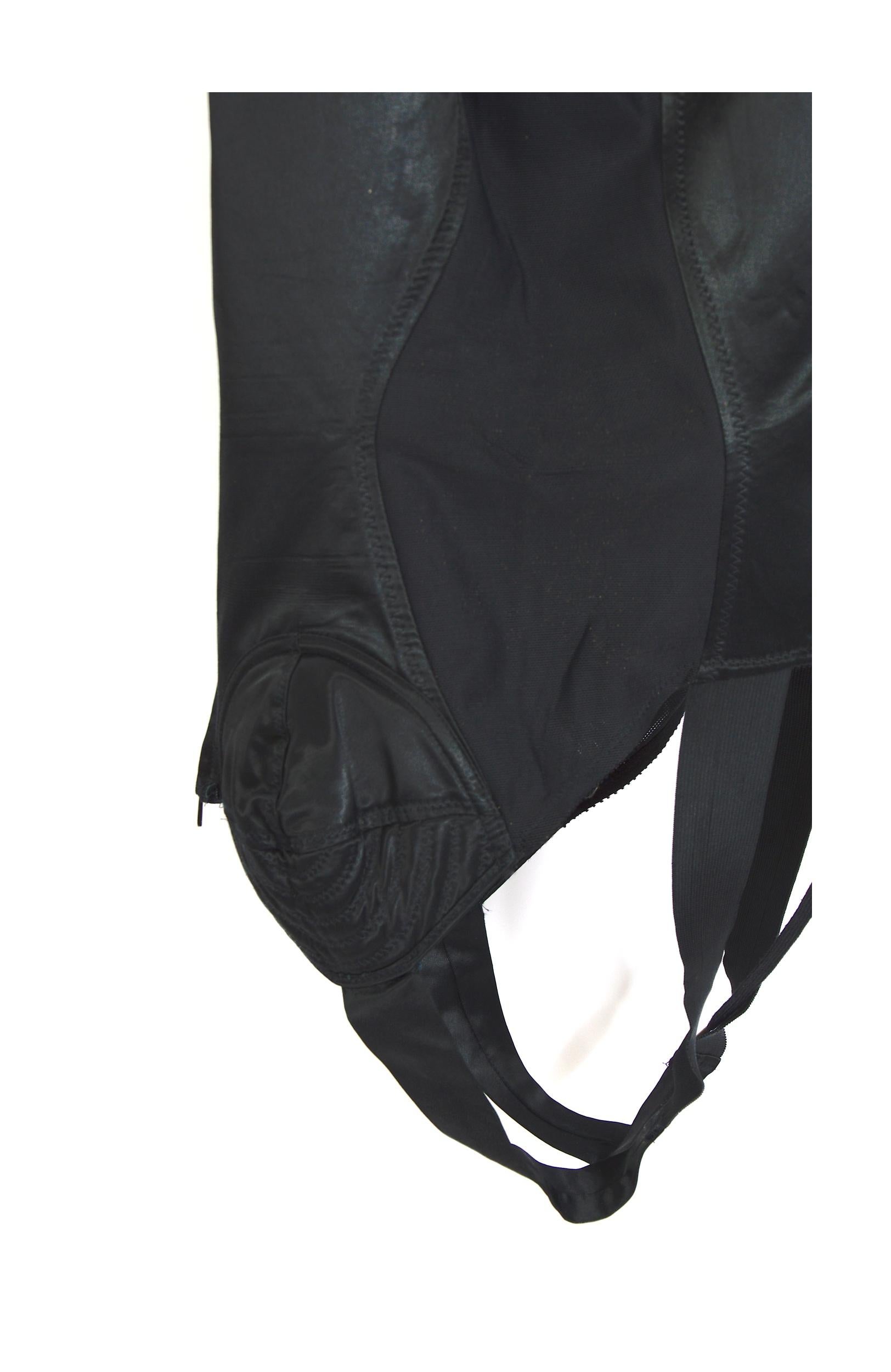 Jean-Paul Gaultier junior 1989 iconic black cone corset bodycon dress 6