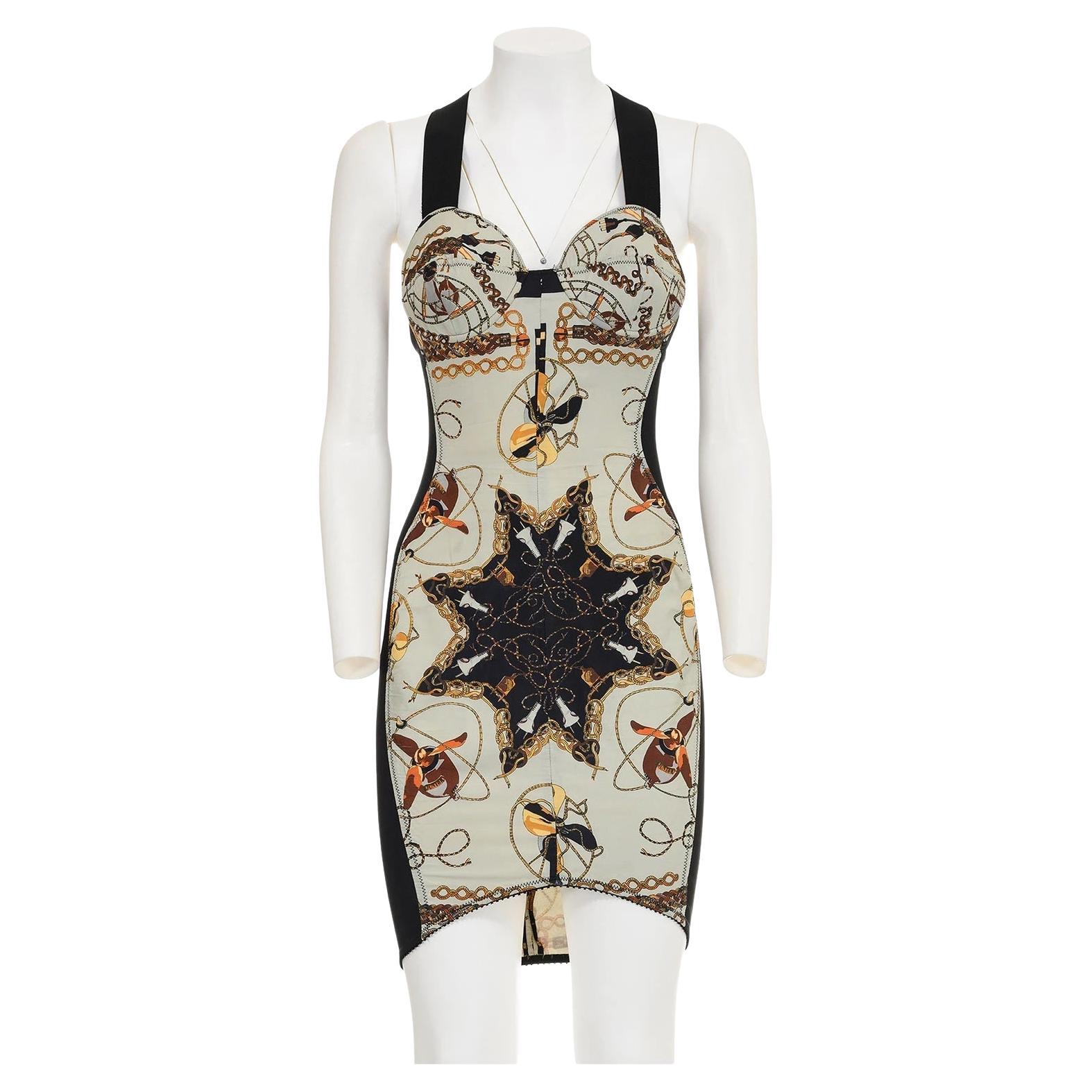 Jean Paul Gaultier Junior Bird Tropical Feather Electrical Mandala Runway Dress For Sale