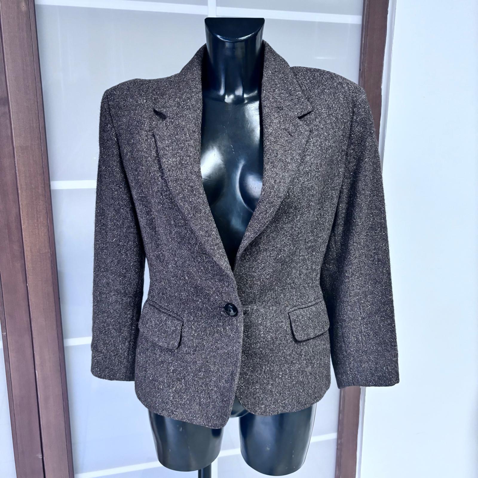 De las mujeres Jean Paul Gaultier 'Junior Gaultier' Blazer de lana marrón - Sastrería Vintage en venta