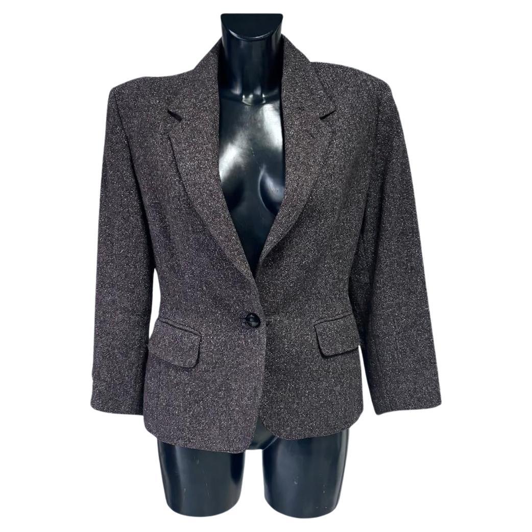 Jean Paul Gaultier 'Junior Gaultier' Blazer de lana marrón - Sastrería Vintage en venta
