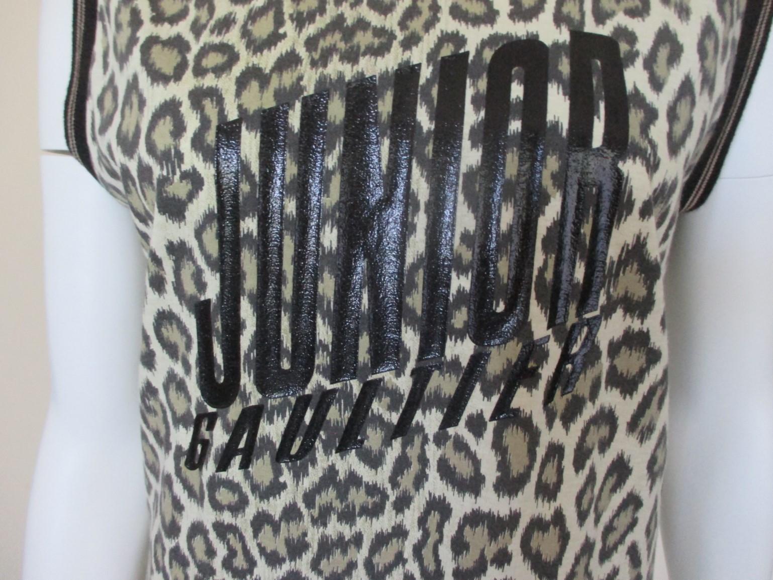 Jean Paul Gaultier Junior Leopard singlet 1990 In Good Condition For Sale In Amsterdam, NL