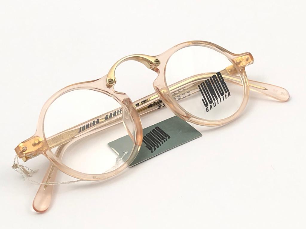 Jean Paul Gaultier Junior Transluzent 57 0271 Rx 90er Jahre  Sonnenbrille, hergestellt in Japan für Damen oder Herren