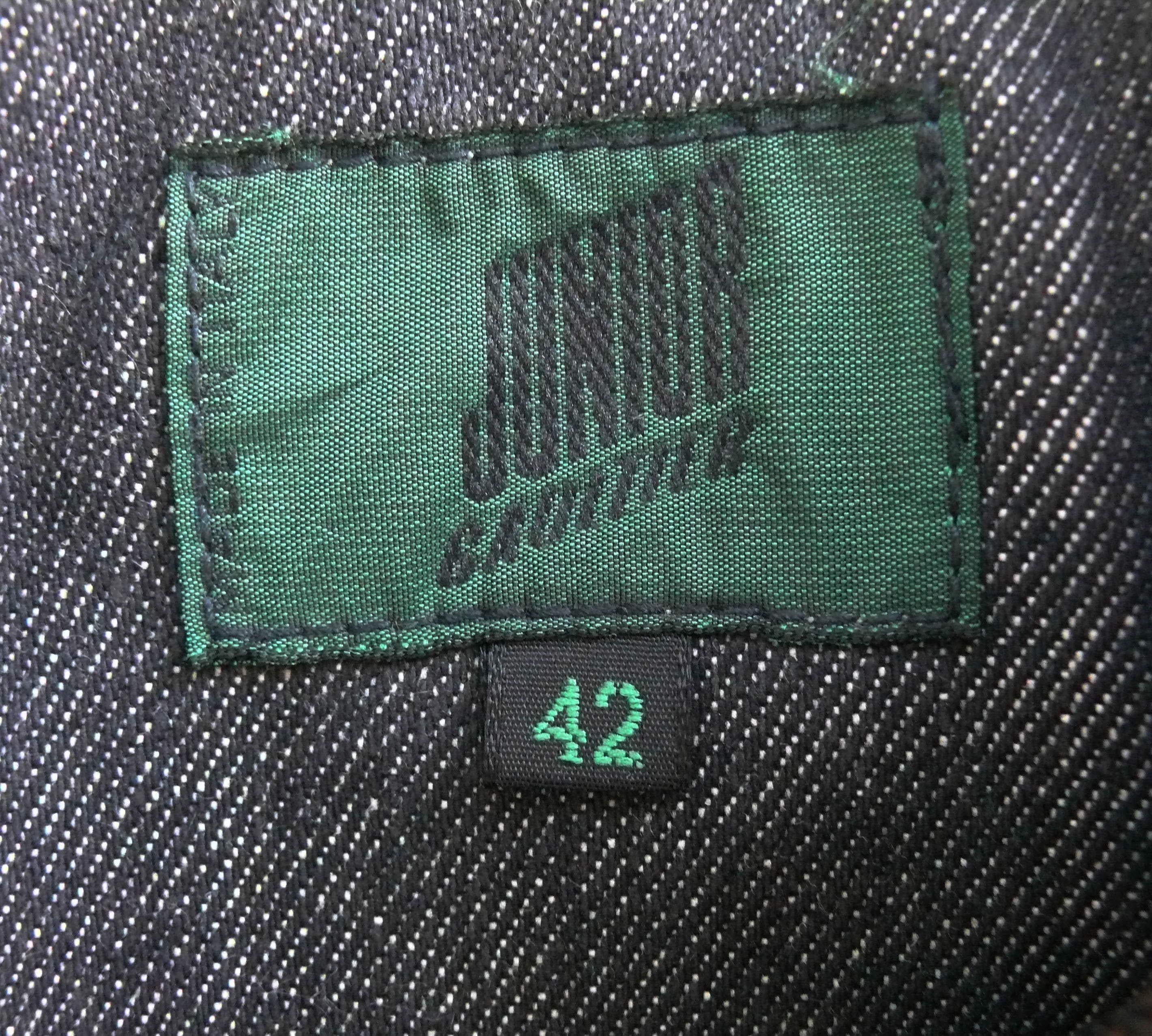 Jean Paul Gaultier Junior - Veste corset emblématique en jean noir vintage, taille 42 en vente 3