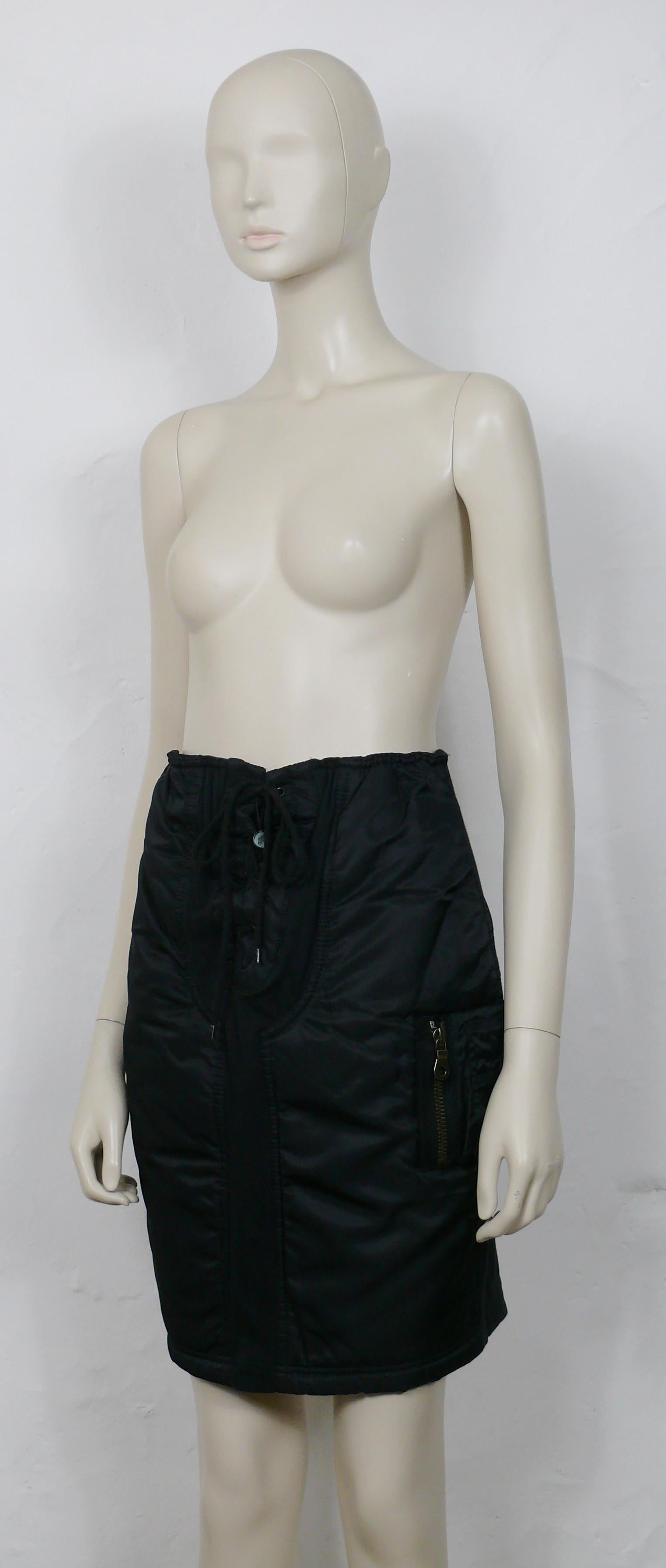 JEAN PAUL GAULTIER JUNIOR Vintage Black Padded Skirt For Sale 1