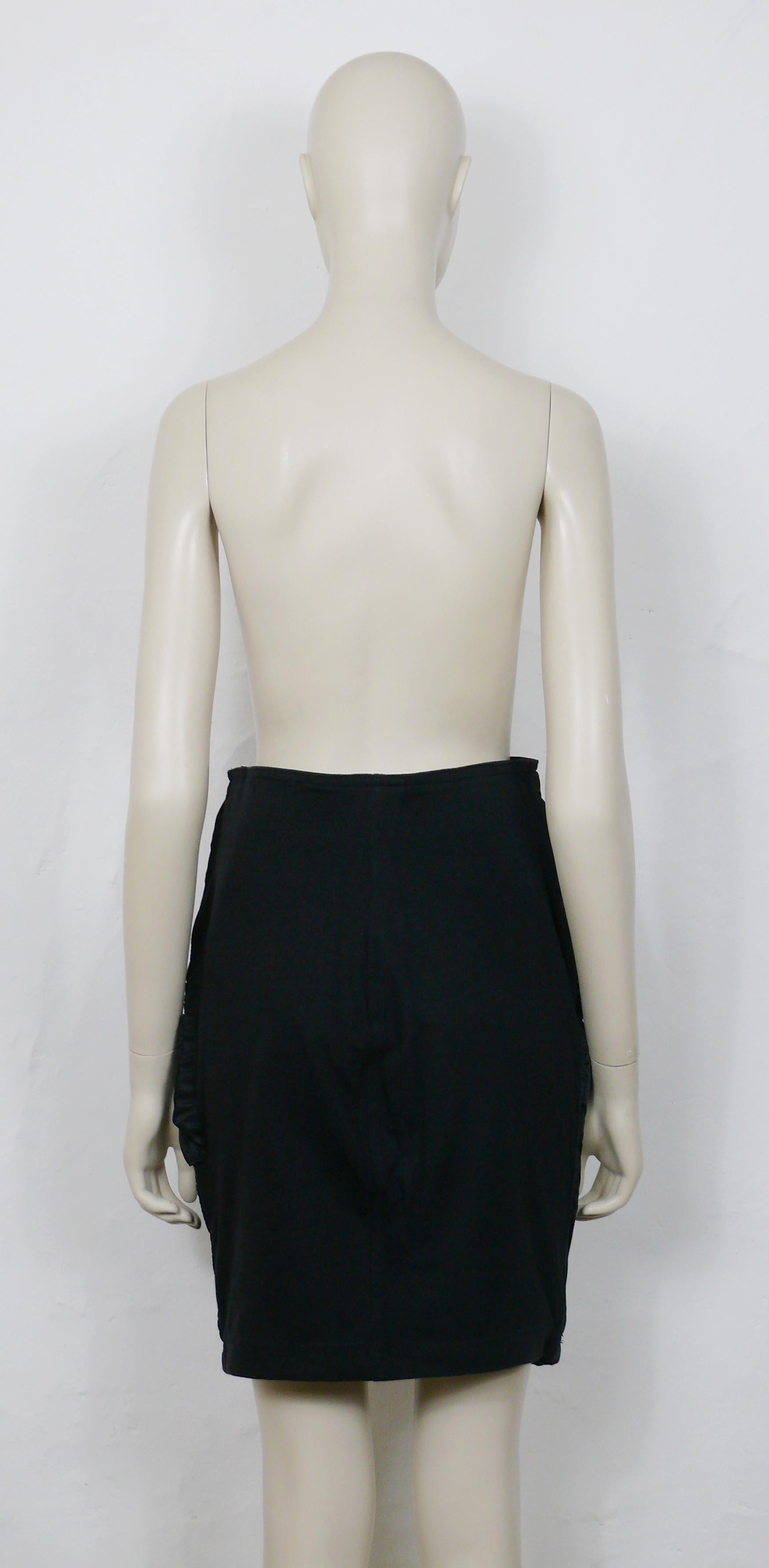JEAN PAUL GAULTIER JUNIOR Vintage Black Padded Skirt For Sale 2
