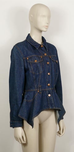 Jean Paul Gaultier Junior Vintage Blue Denim Peplum Jacket