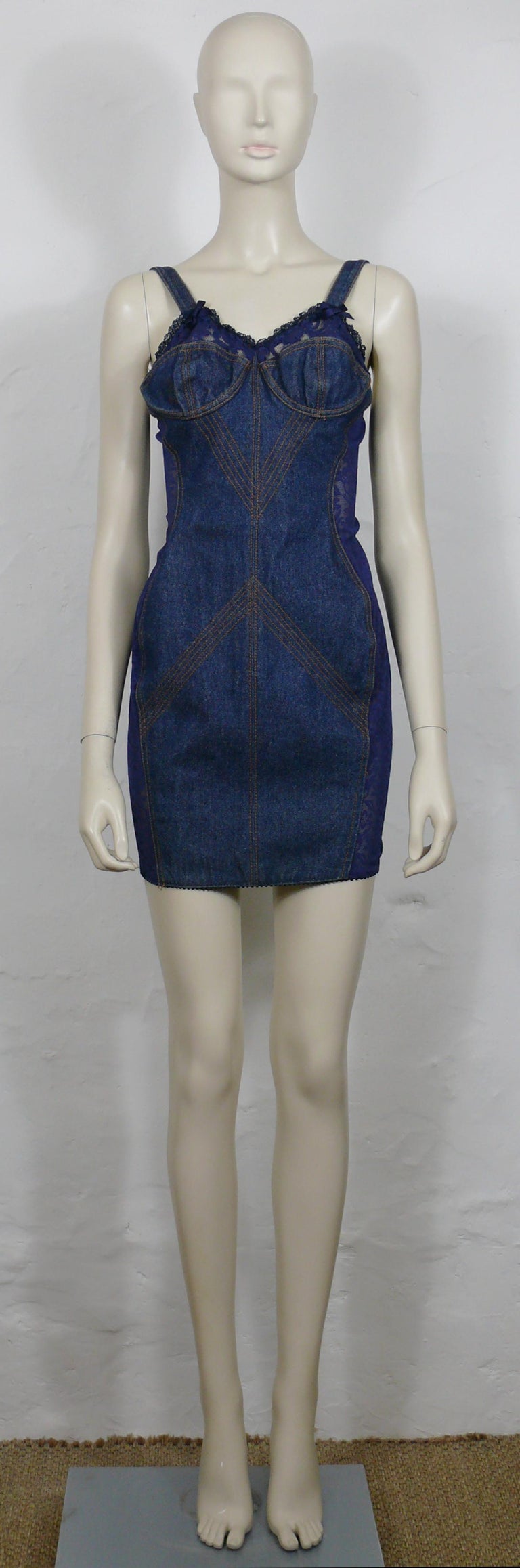 white christmas dresses Rautha Denim Mini Dress | Mid Wash | Womens main image 1