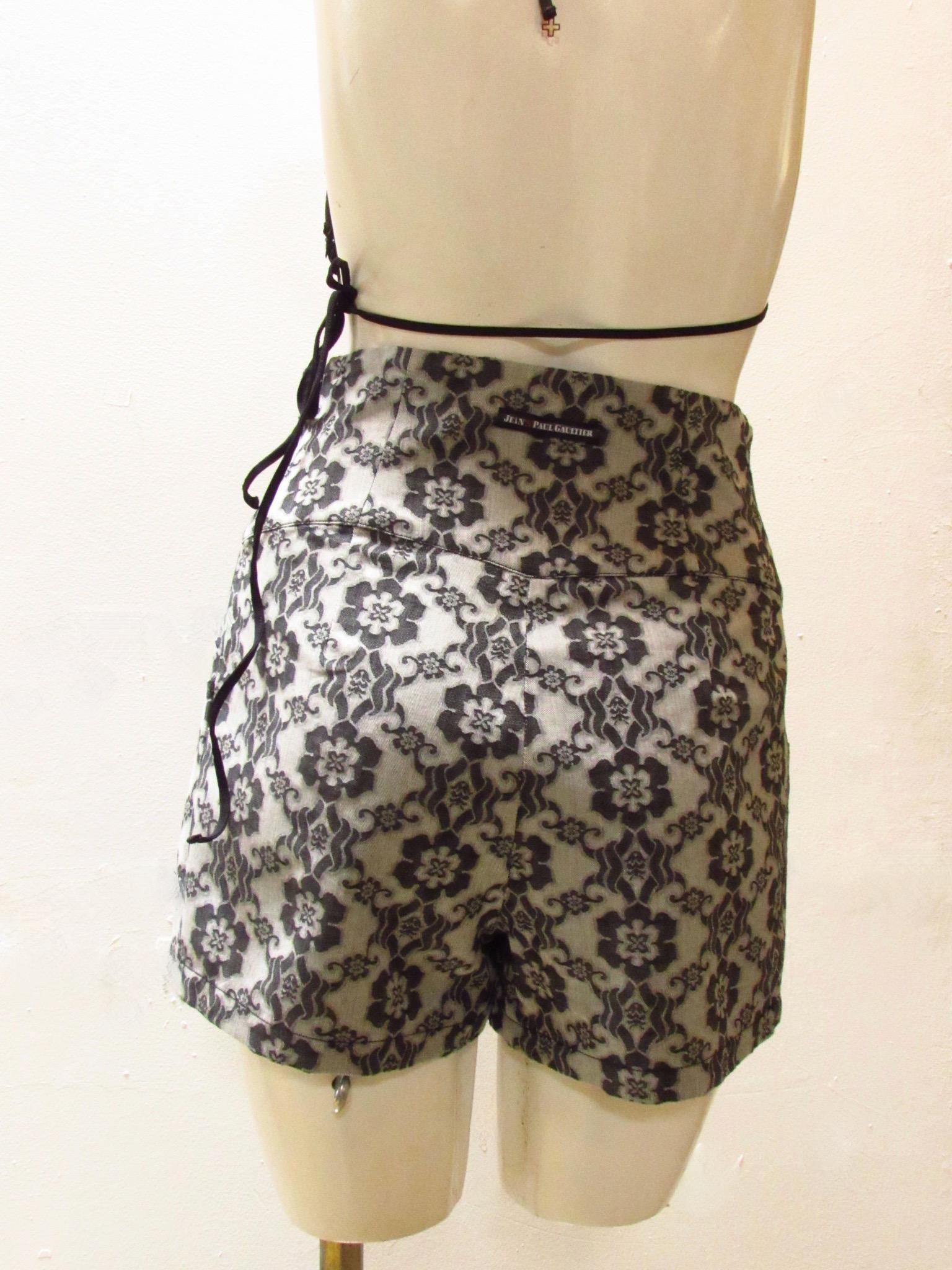 Jean Paul Gaultier Lace Pattern Sailor Short In New Condition In Laguna Beach, CA