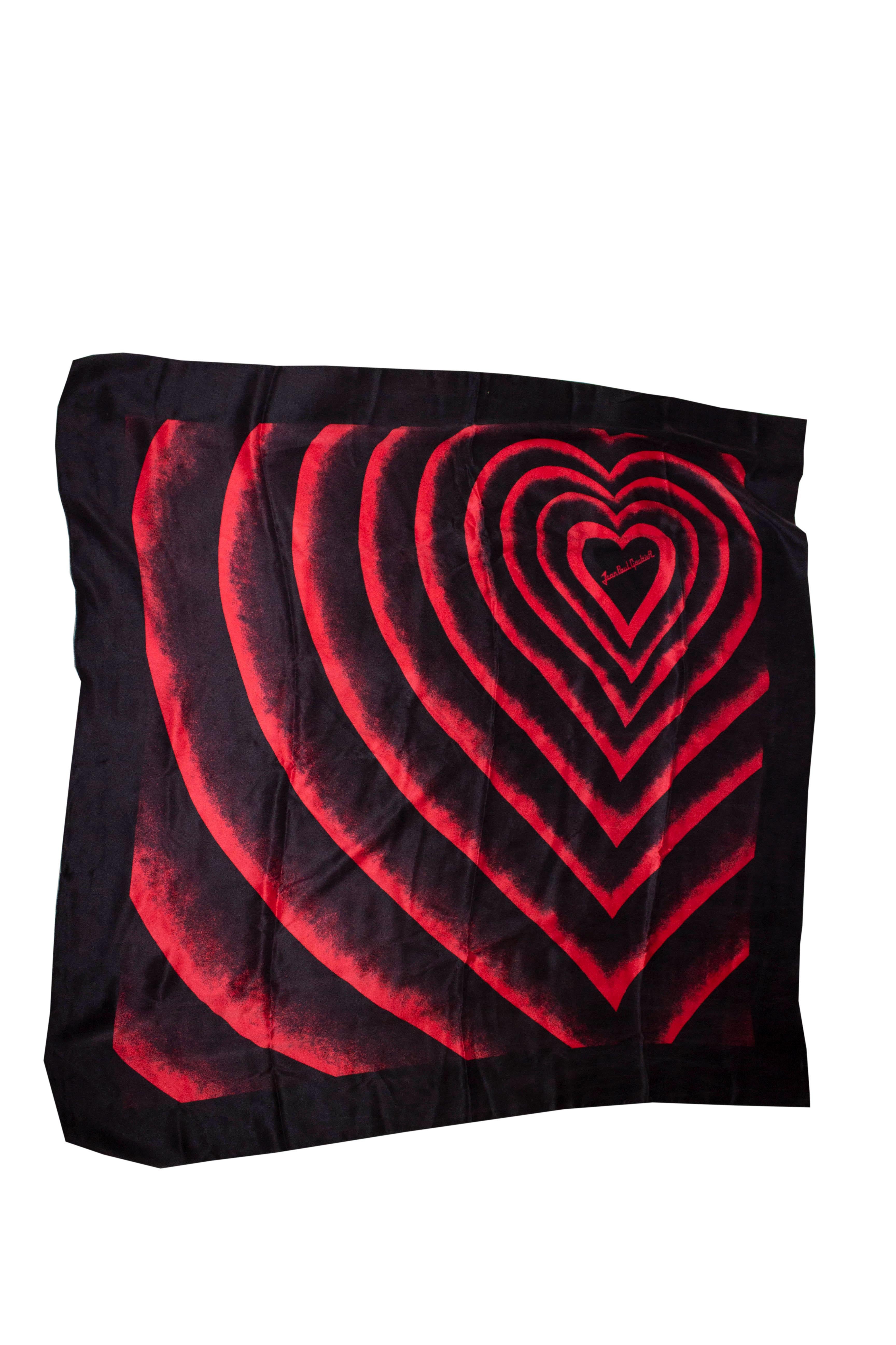 Black Jean Paul Gaultier Large Silk Scarf