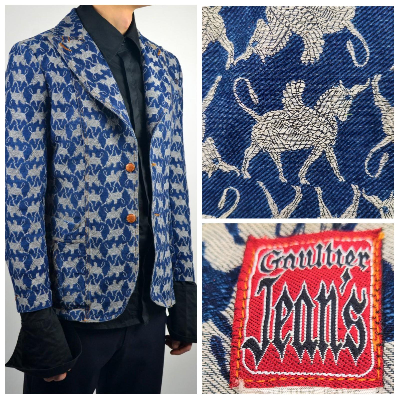 Jean Paul Gaultier Le Grande Voyage Stier Pegasus Maori Stammes-Top Jacke Blazer 1