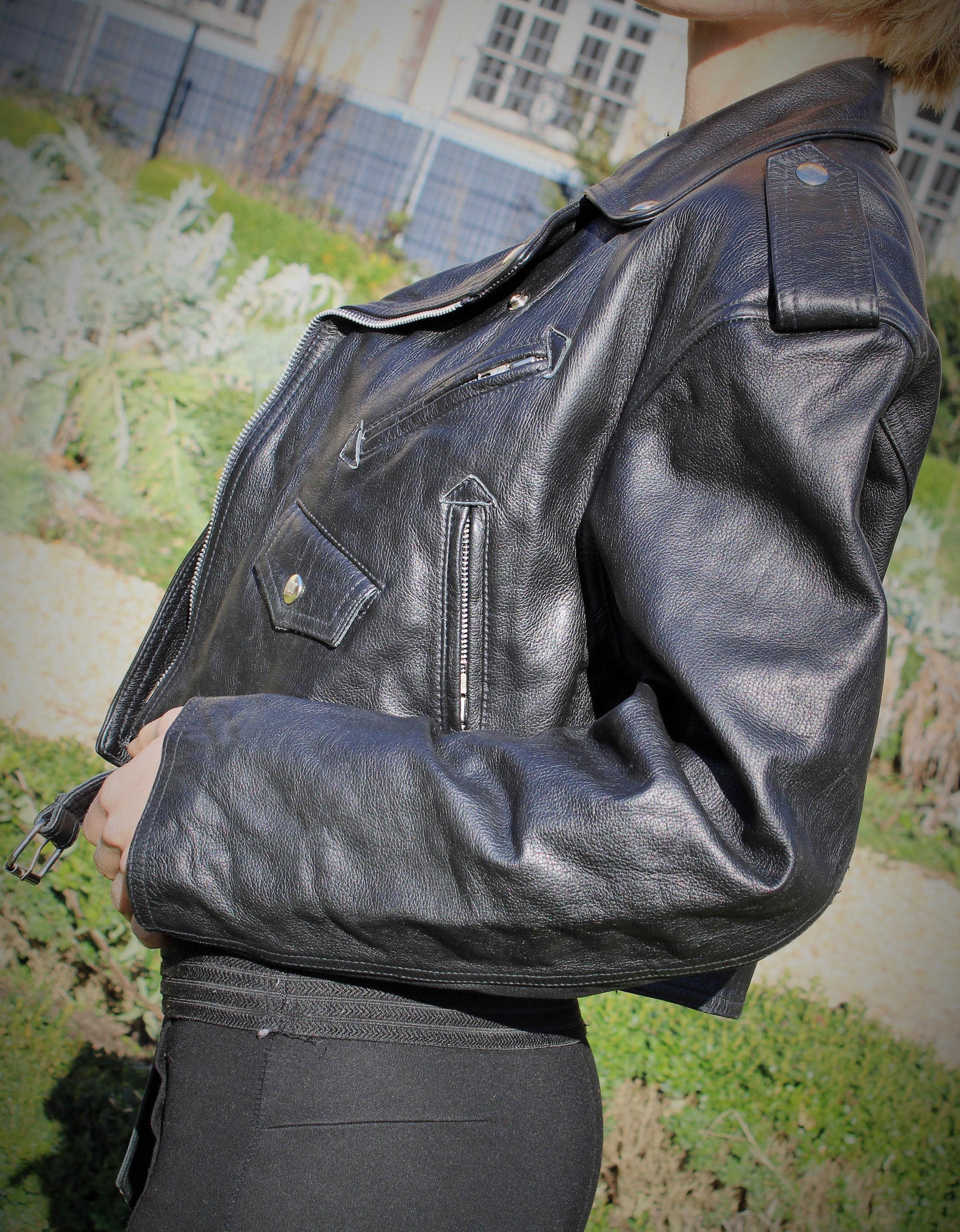 Jean Paul Gaultier Bella Hadid Leather Biker Motorcycle Vintage Punk Coat Jacket For Sale 2