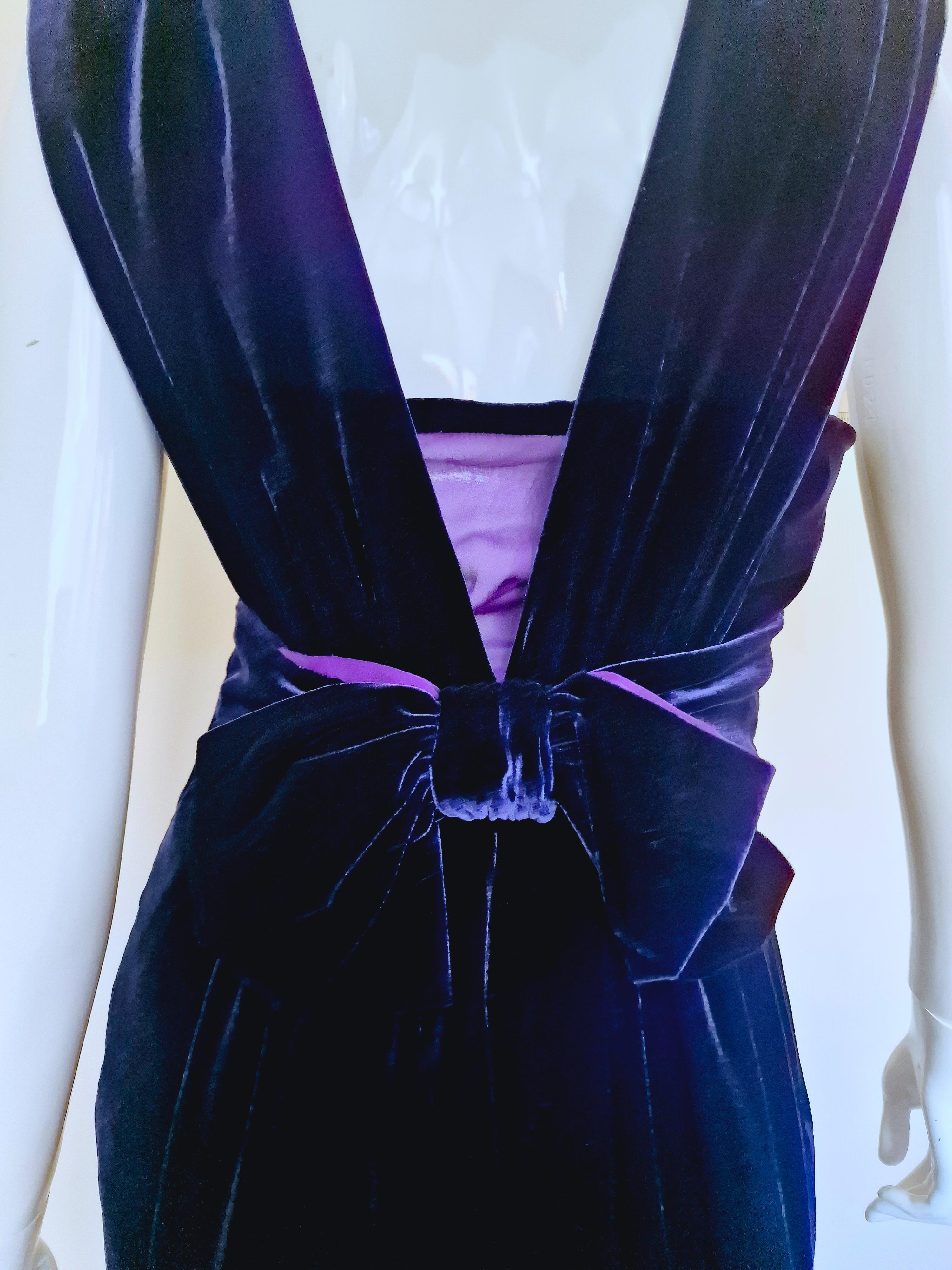 Jean Paul Gaultier Leather Corset Bow Velvet Touch Vintage Medium New Midi Dress For Sale 5