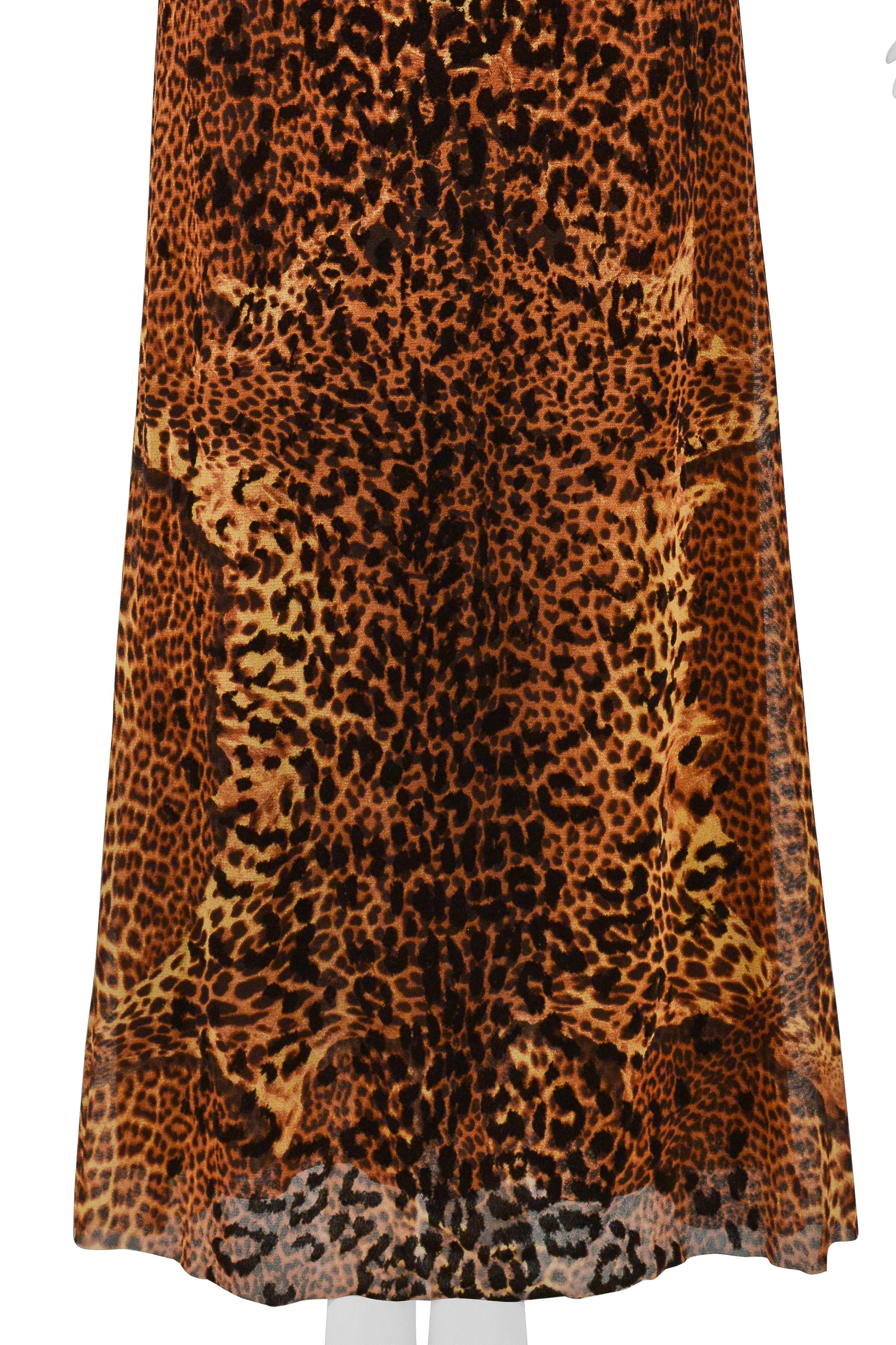 Jean Paul Gaultier Leopard Print Top & Skirt Ensemble 4
