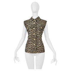 Jean Paul Gaultier Leopard Vest With Corset Back