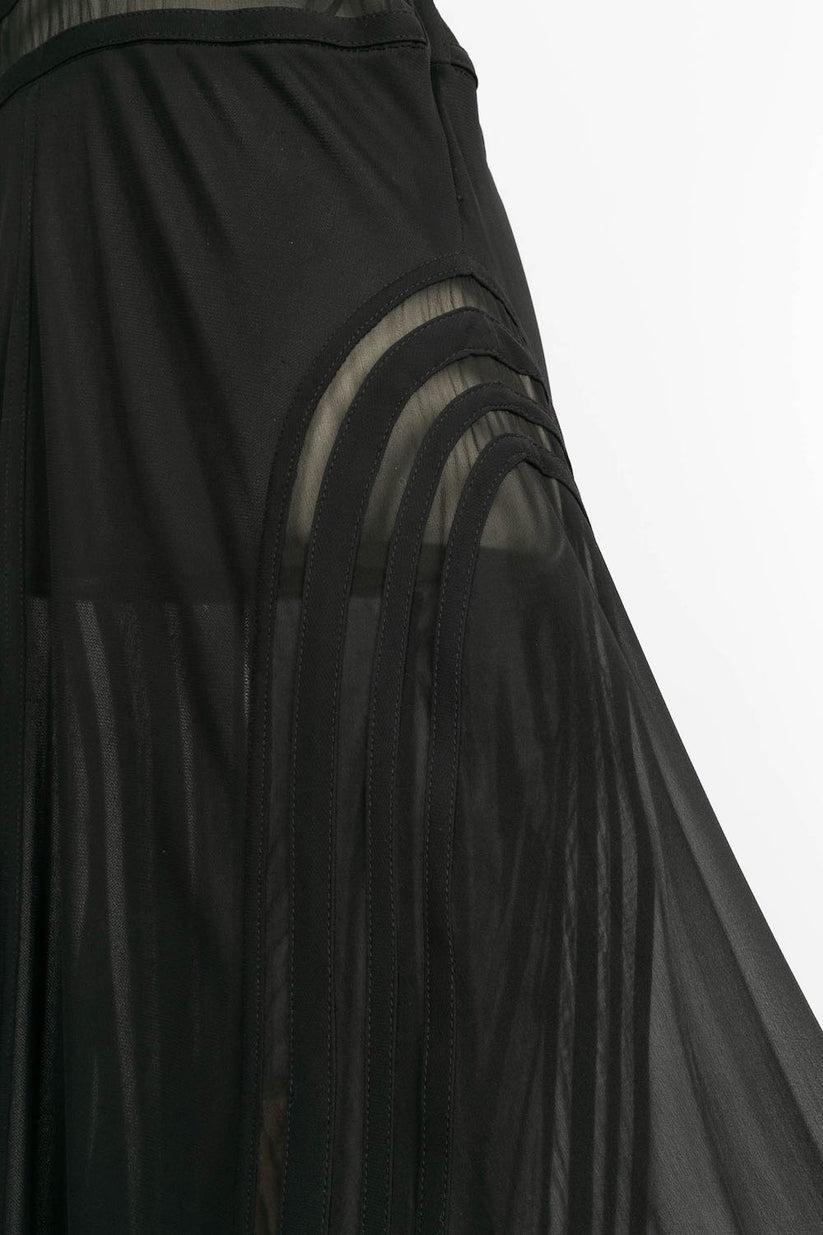 Jean Paul Gaultier Long Black Dress in Rayon For Sale 3