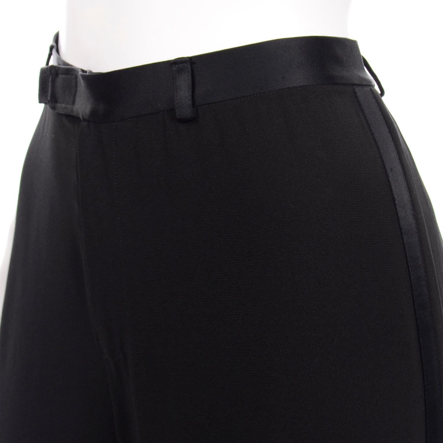 Women's Jean Paul Gaultier Long Black Evening Skirt Overlay w Train & Trousers New w Tag