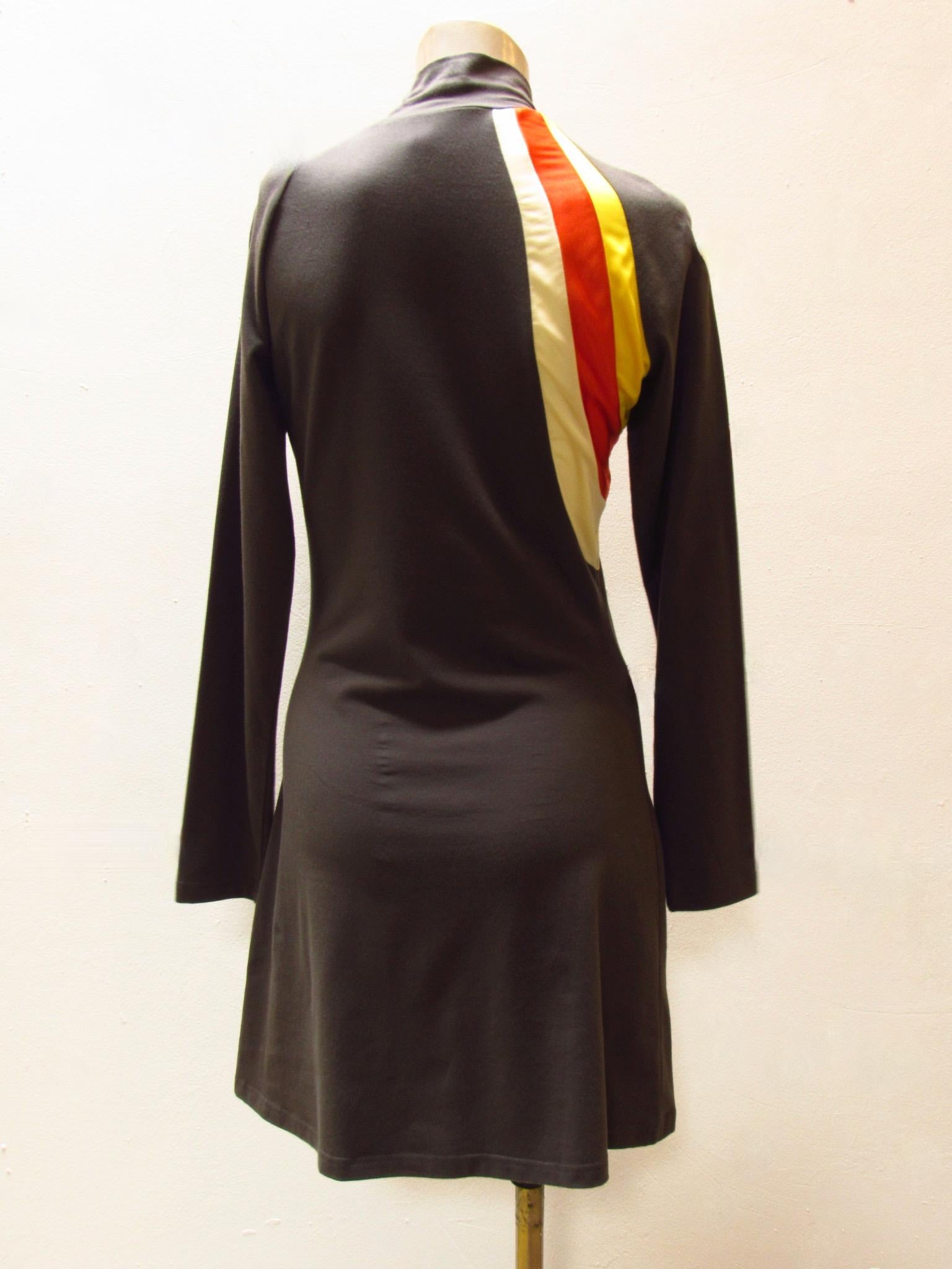 Black Jean Paul Gaultier Long Sleeved Dress For Sale