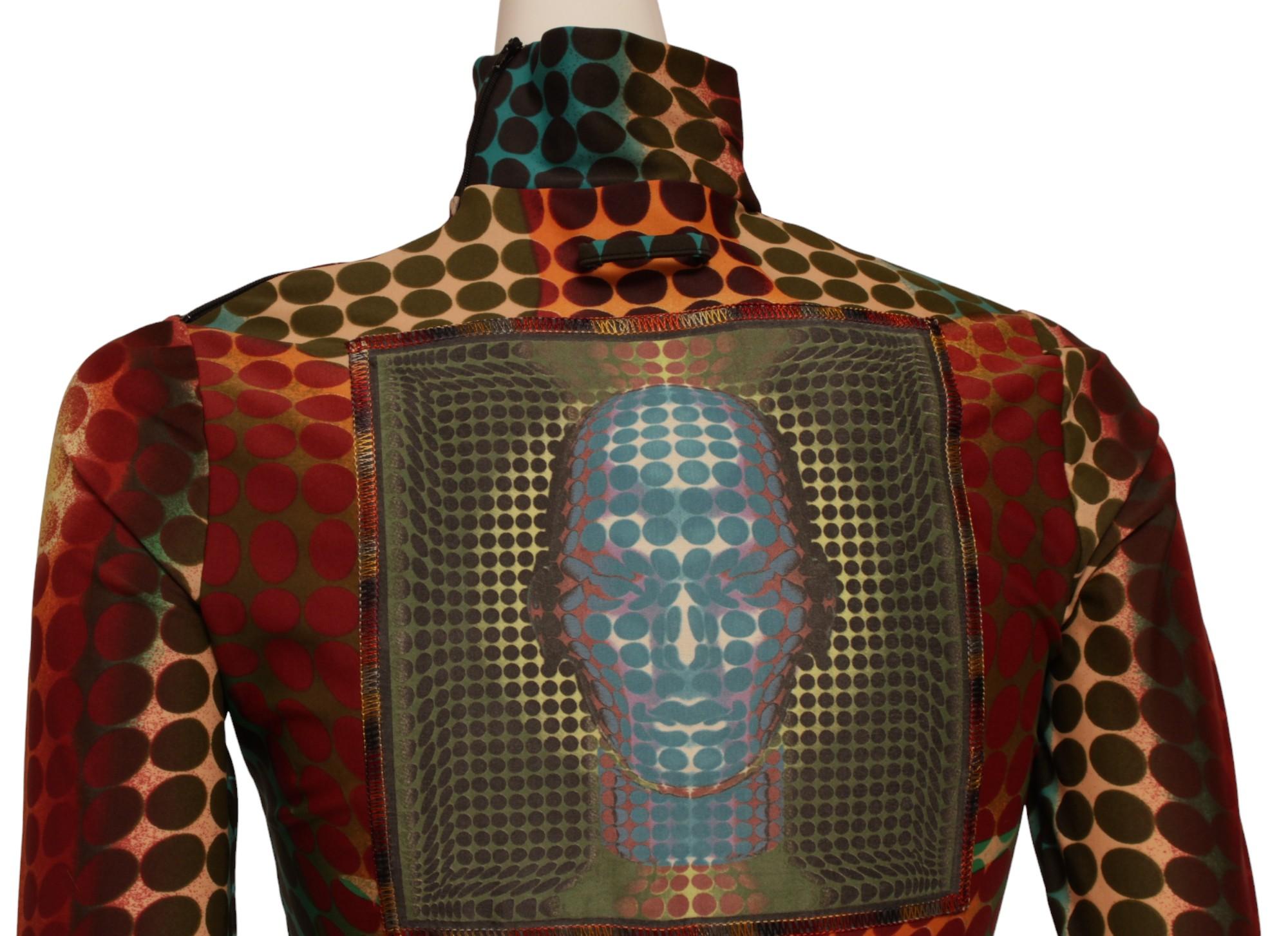 JEAN PAUL GAULTIER MAILLE 1995 Vintage Cyber Dot Top Turtle Neck Long Sleeve 2