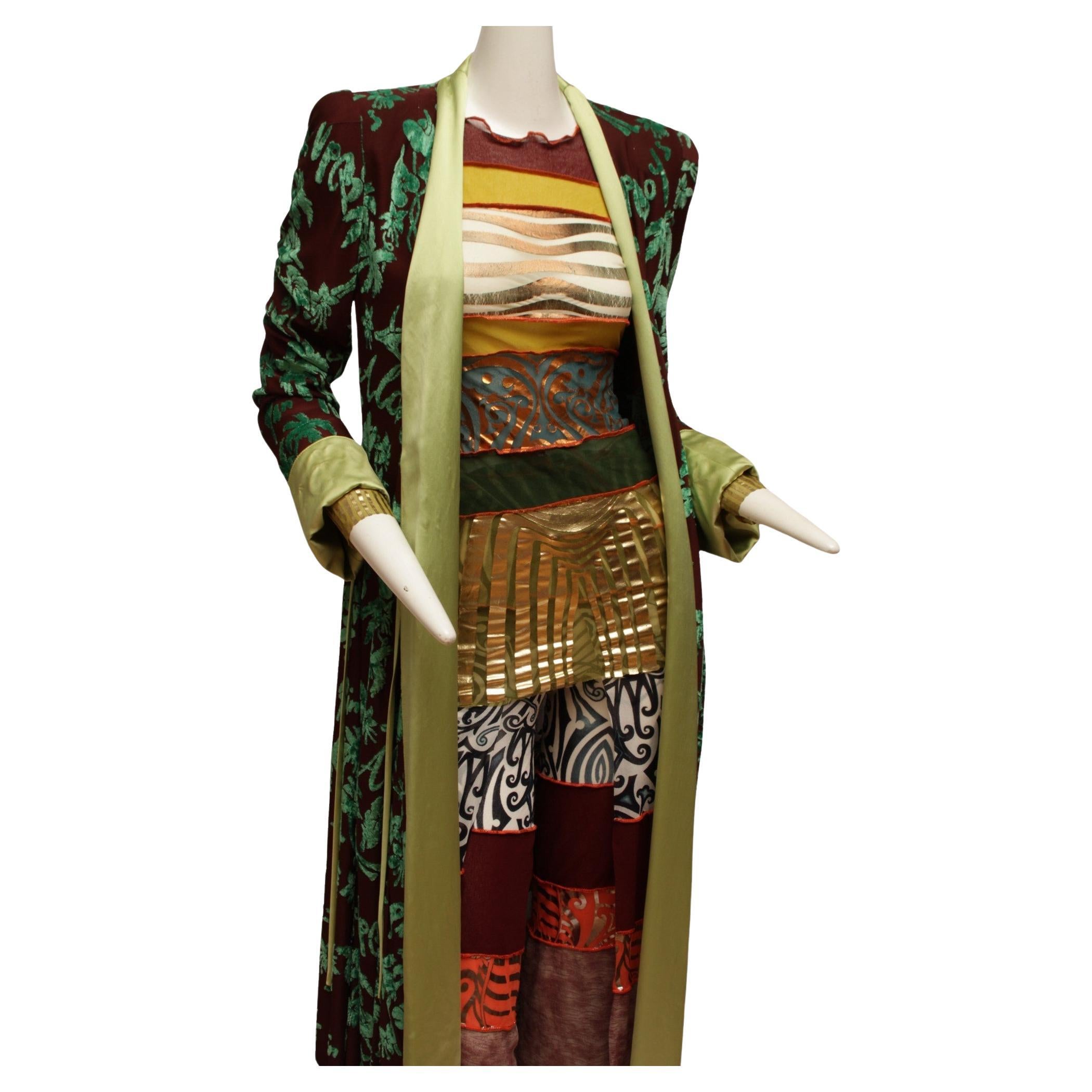 JEAN PAUL GAULTIER, Maille, 1996 CYBERBABA, long sleeve aboriginal print top For Sale