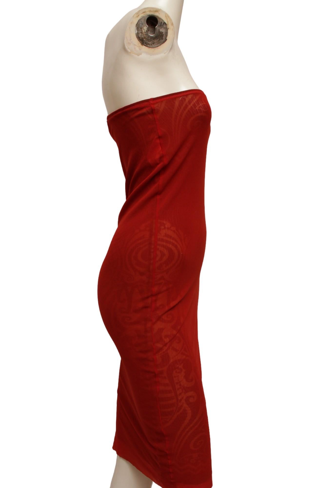 Jean Paul Gaultier Maille 1996 P/E Tattoo Maori Top e Gonna Reversibile in vendita 13