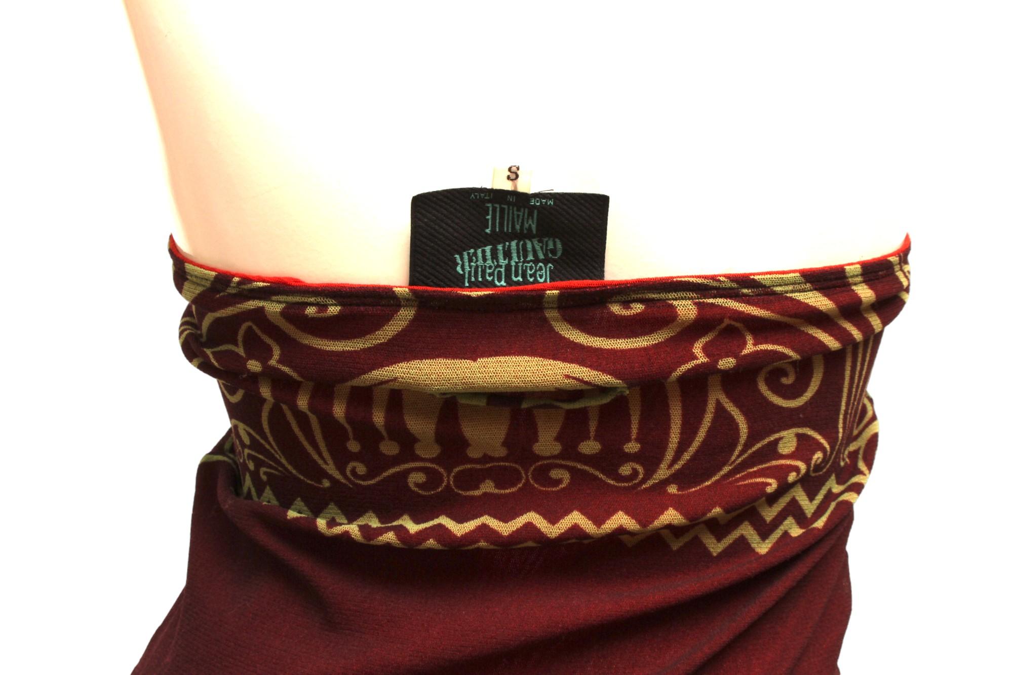 Jean Paul Gaultier Maille 1996 P/E Tattoo Maori Top e Gonna Reversibile in vendita 14