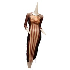 JEAN PAUL GAULTIER, Maille, 1996 S/S, abito rosso, nero ed ecru
