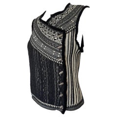 Jean Paul Gaultier Maille Pullover-Weste in Schwarz und Weiß