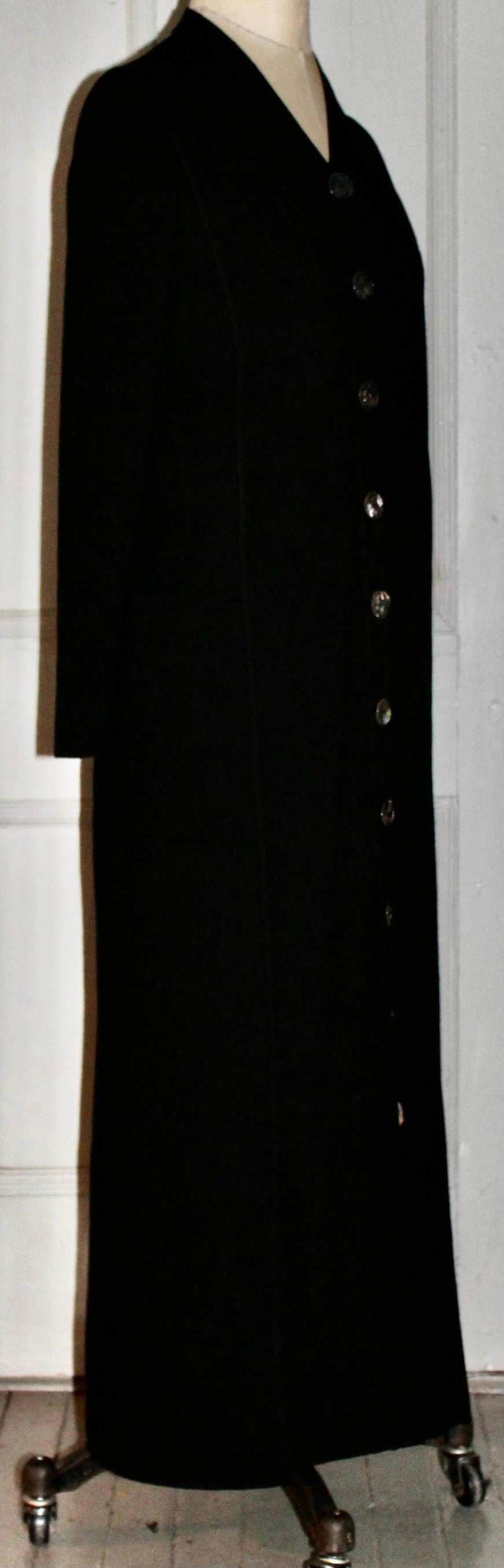 Jean Paul Gaultier Maille Black Wool Day Dress In Excellent Condition For Sale In Sharon, CT