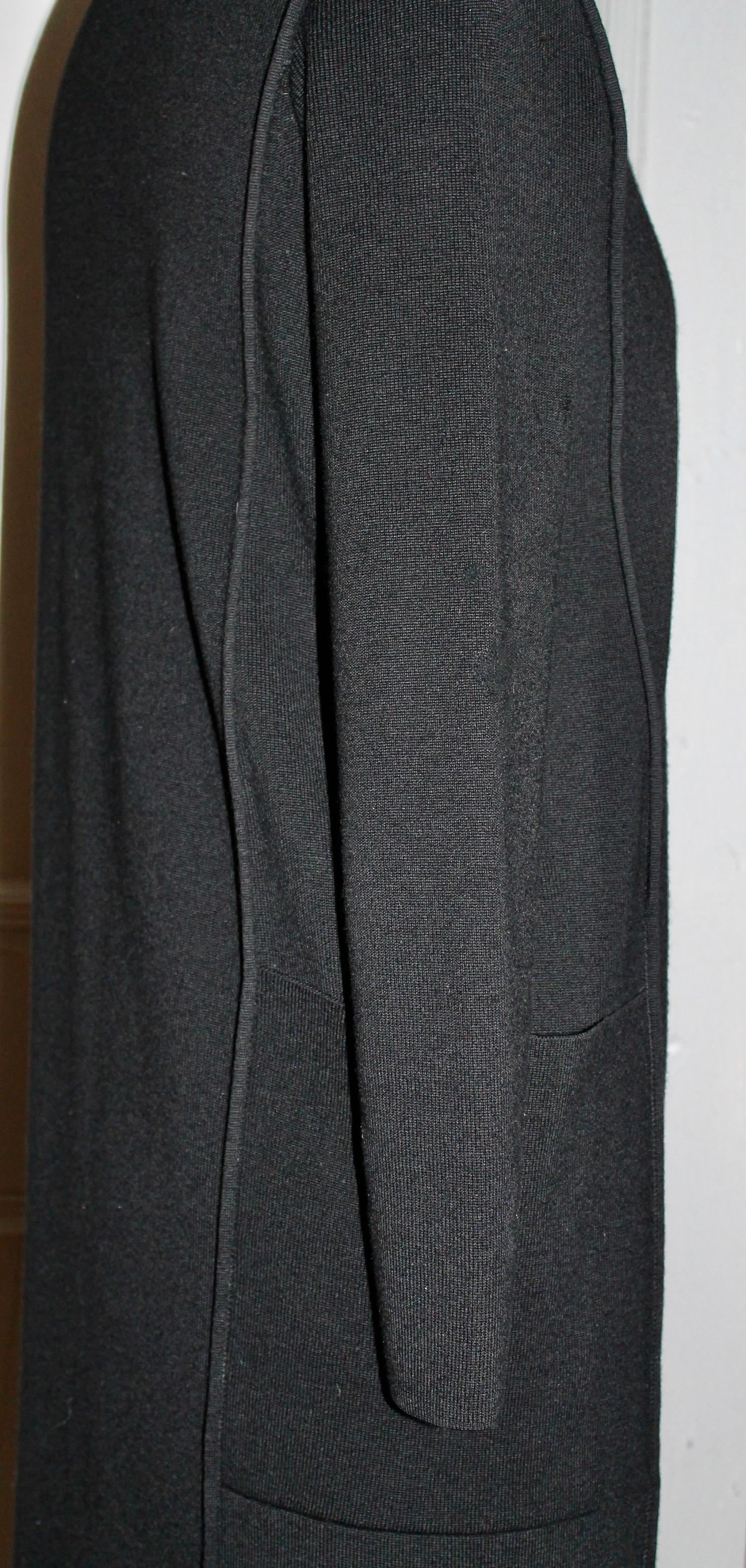 Robe de jour Jean Paul Gaultier Maille en laine noire en vente 1