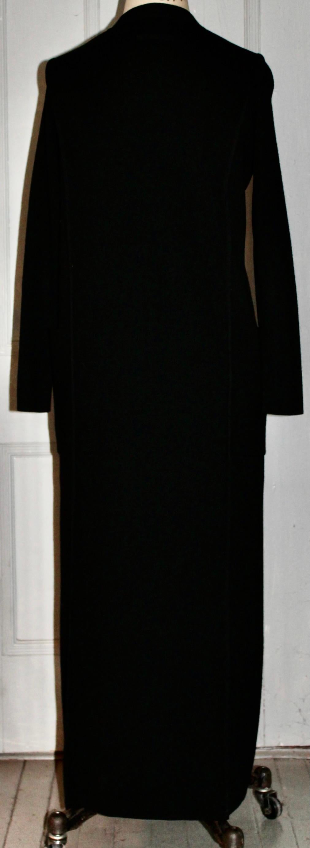 Robe de jour Jean Paul Gaultier Maille en laine noire en vente 2