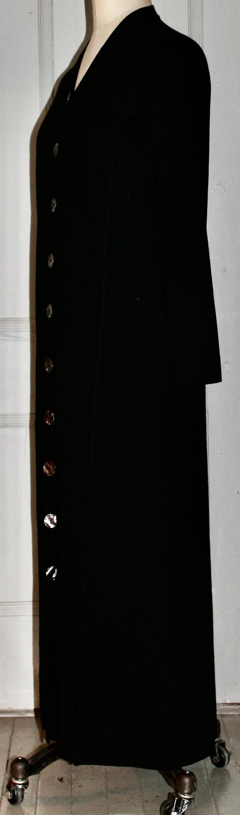 Robe de jour Jean Paul Gaultier Maille en laine noire en vente 3