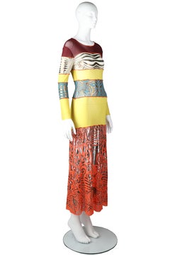Jean Paul Gaultier Maille ‘Cyberbaba’ Tribal Foil Mesh Dress Spring Summer 1996