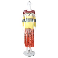 Jean Paul Gaultier Maille ‘Cyberbaba’ Tribal Foil Mesh Dress Spring Summer 1996