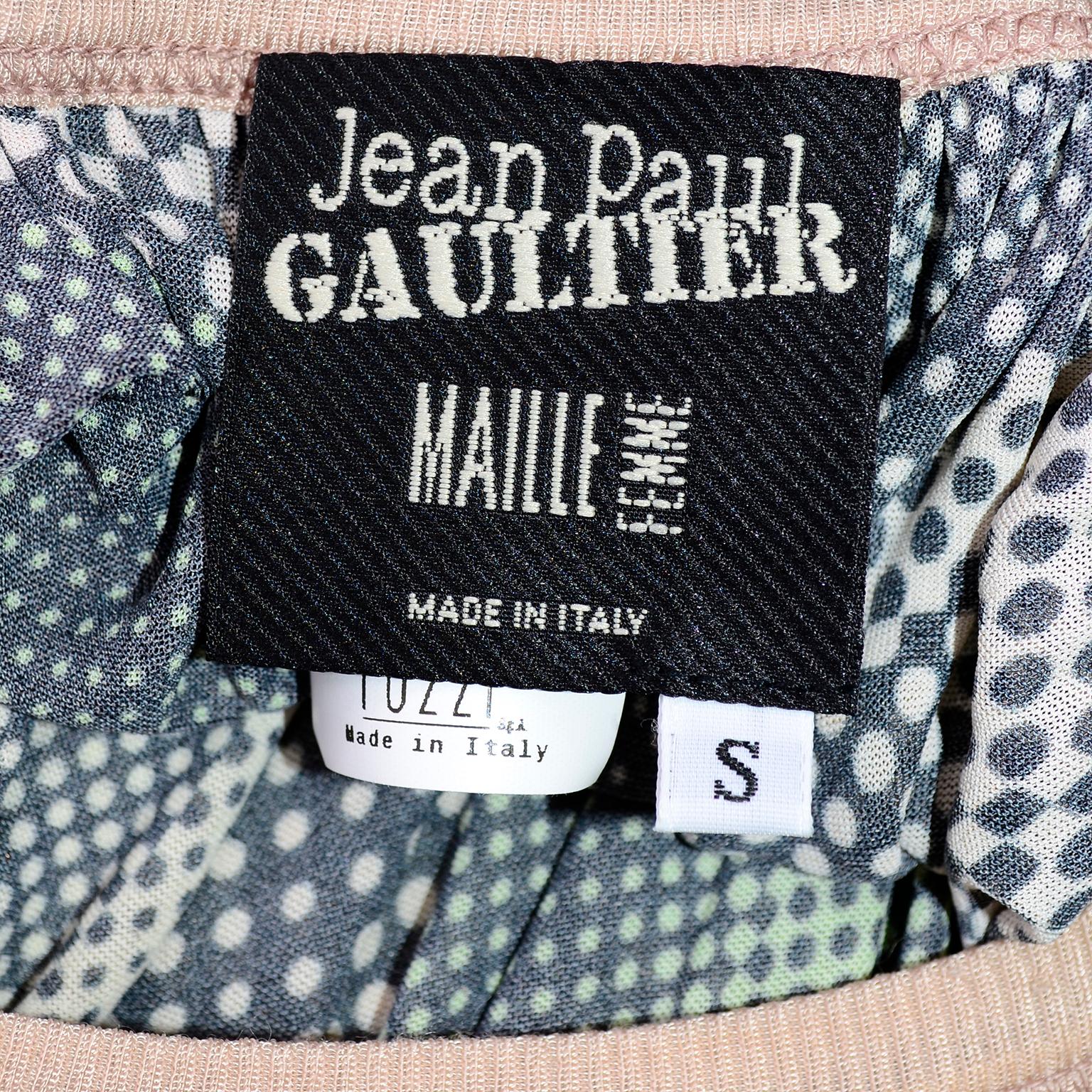 Jean Paul Gaultier Maille Femme Old Photograph Dot Print Sleeveless Dress  5