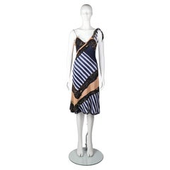 Jean Paul Gaultier Maille Femme Spring Summer 2001 Striped Graffiti Mesh Dress