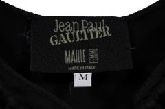 Jean Paul Gaultier Maille Femme Women Braided Top Medium Black Cotton y2k 2000's