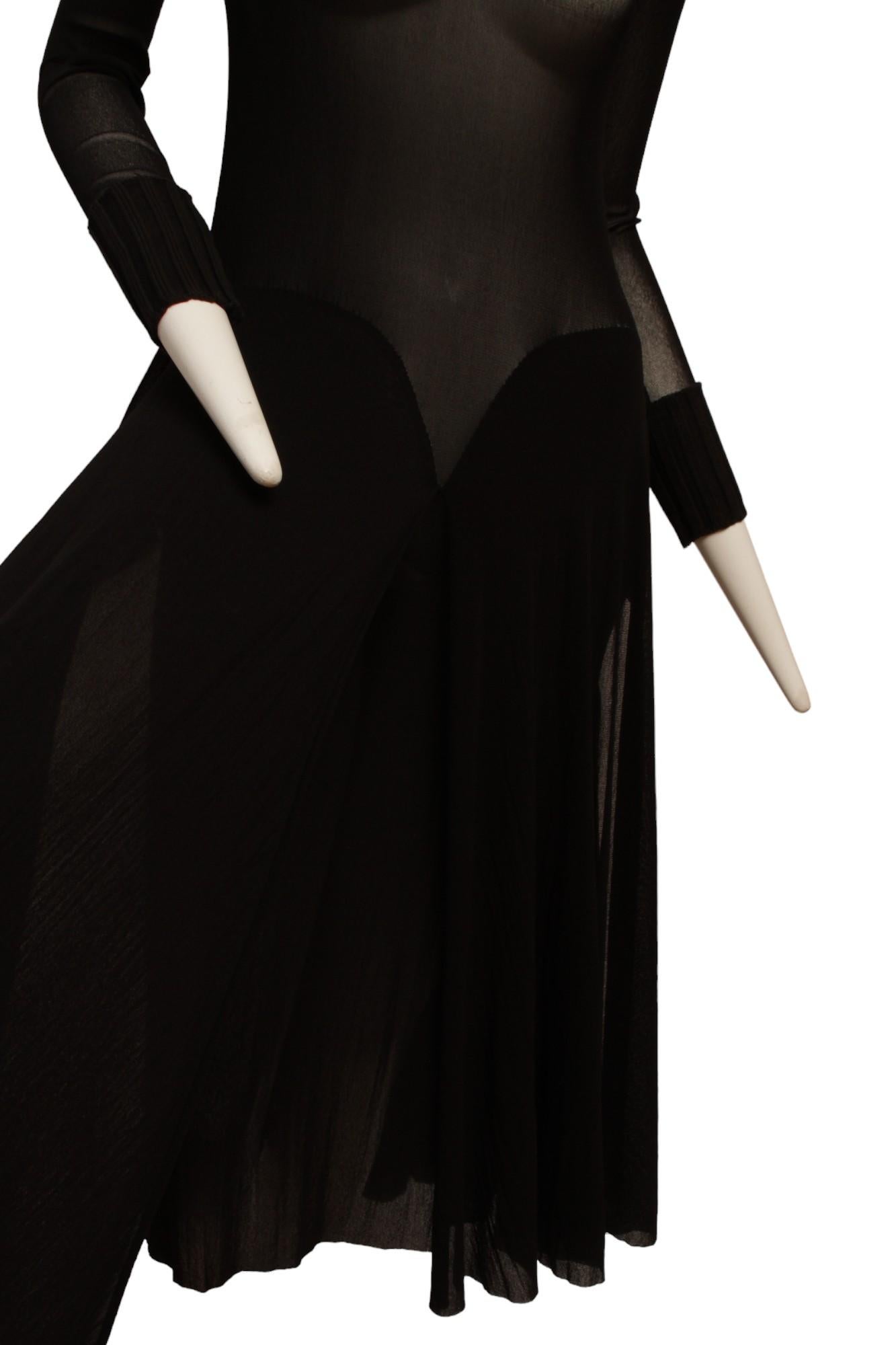 Jean Paul Gaultier Maille Mouchoir Jupe point de mouchoir avec détails en tricot côtelé en vente 5