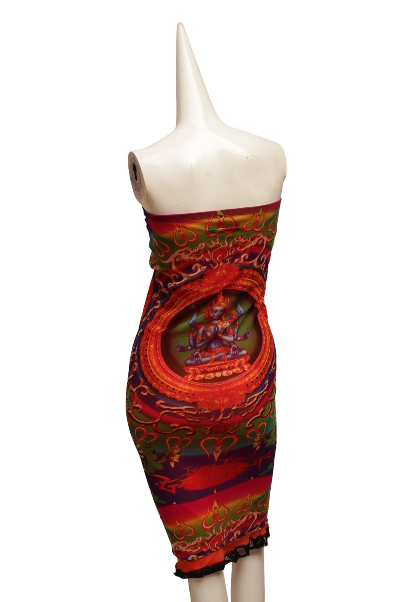 Women's JEAN PAUL GAULTIER Maille, MESH, Hindu G-d Shiva Butterfly Tattoo Skirt or Dress