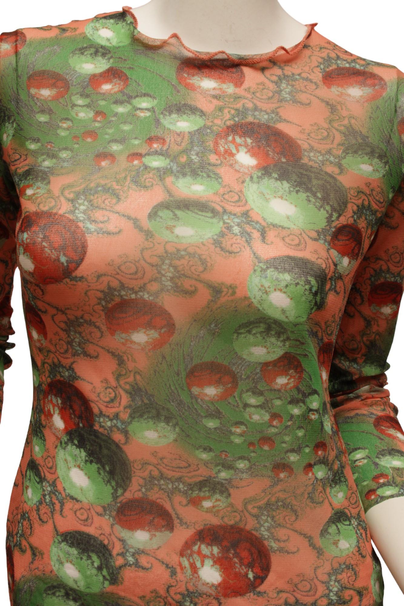 Women's JEAN PAUL GAULTIER, Maille, RARE, 1996 AW, Psychedelic Planetary Mesh Top For Sale