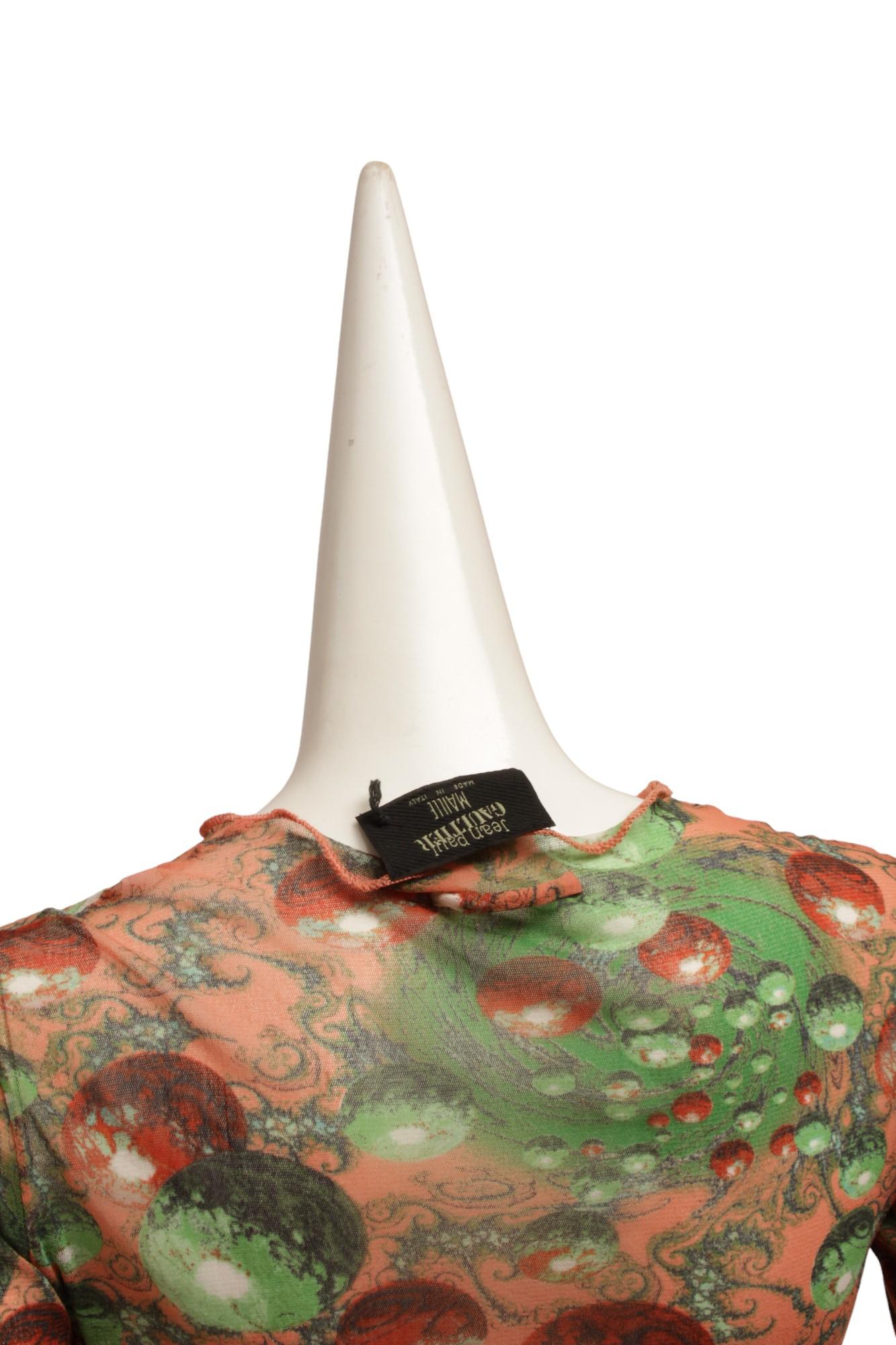 JEAN PAUL GAULTIER, Maille, RARE, 1996 AW, Psychedelic Planetary Mesh Top For Sale 1