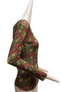 JEAN PAUL GAULTIER, Maille, SELTEN, Mesh, 1990er Jahre, Psychedelic Planetary Top