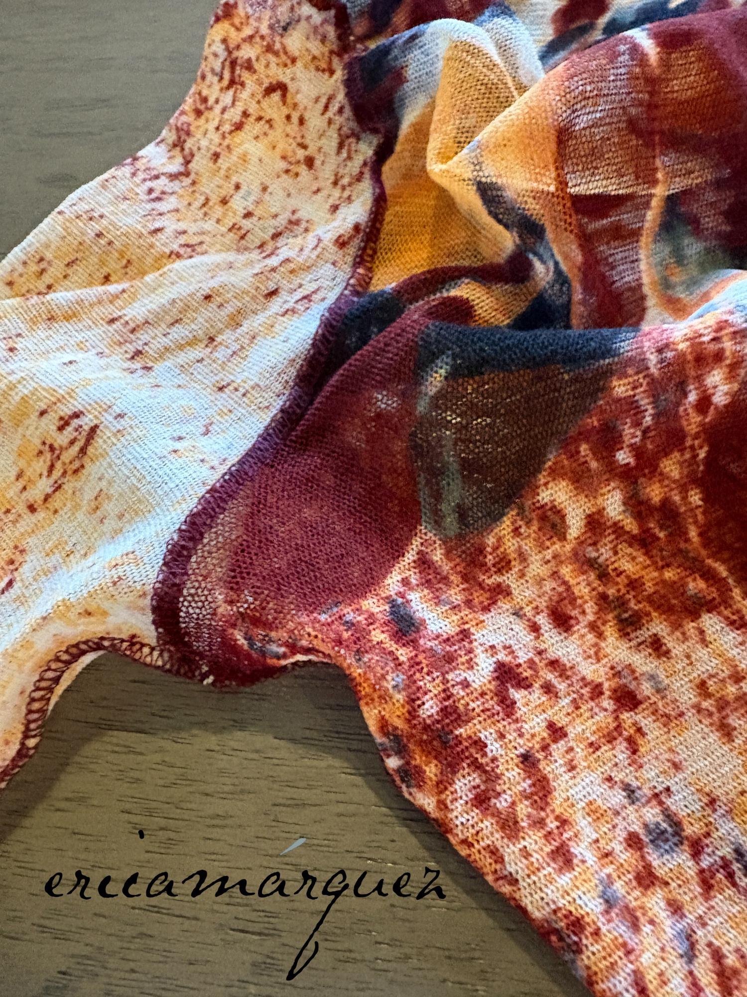 Jean Paul Gaultier Jeans Top a maniche lunghe in rete rossa, gialla e blu in vendita 3