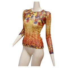 Vintage Jean Paul Gaultier Maille Red, Yellow, Blue Mesh Long sleeve Top