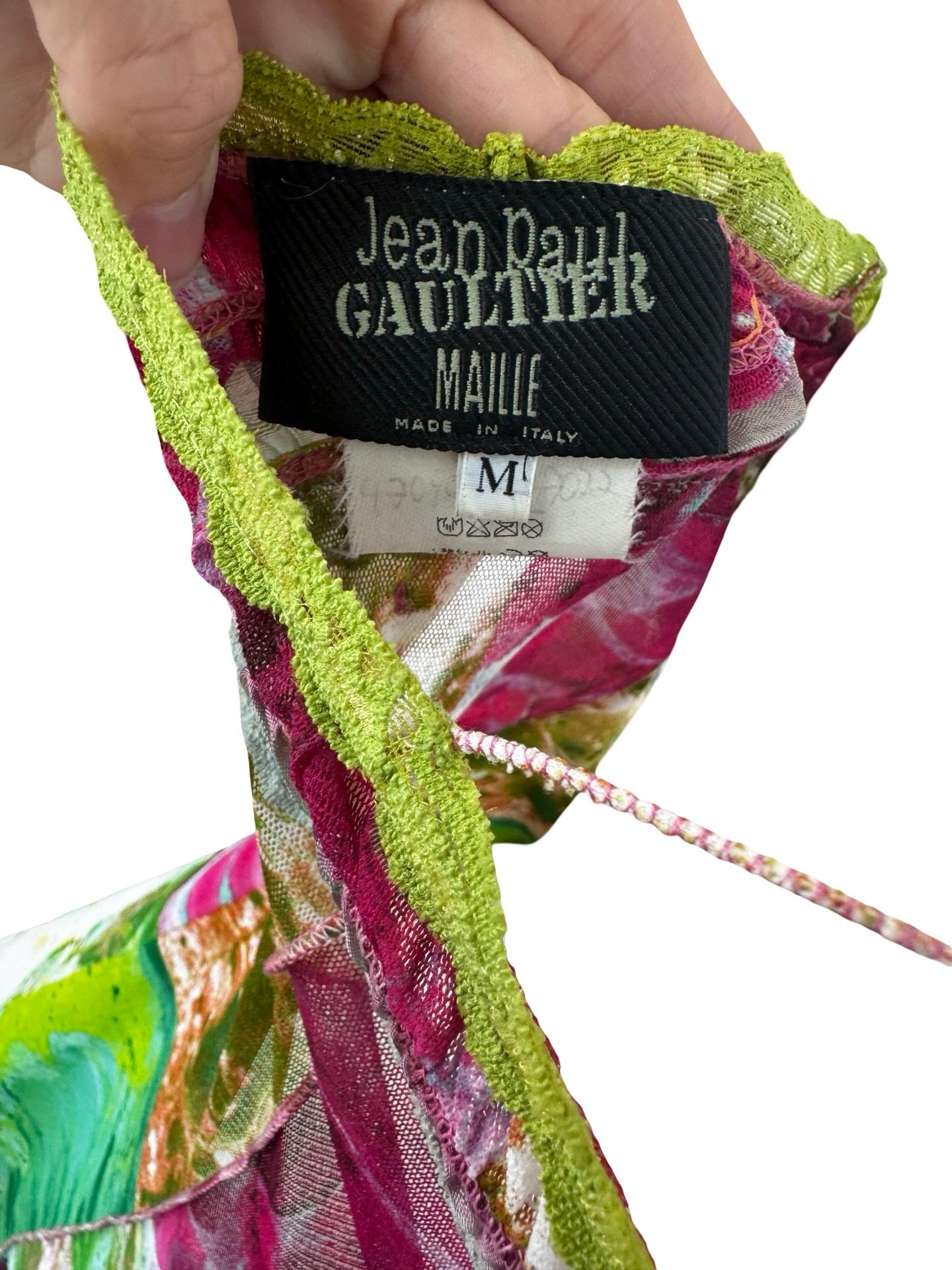 Jean Paul Gaultier Maille Tie Dye Mesh Dress For Sale 2
