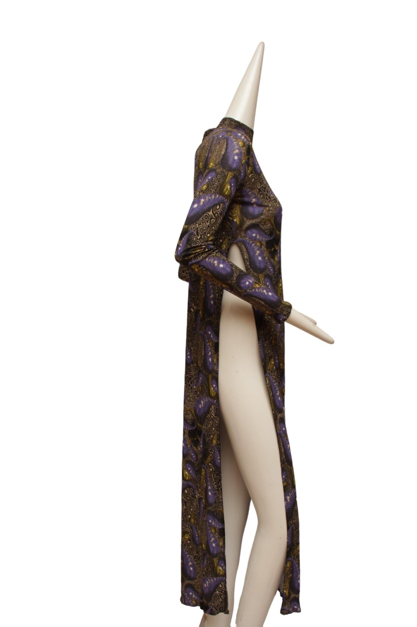 JEAN PAUL GAULTIER, MAILLE, très rare, robe longue à double fente, taille haute Bon état - En vente à Kingston, NY